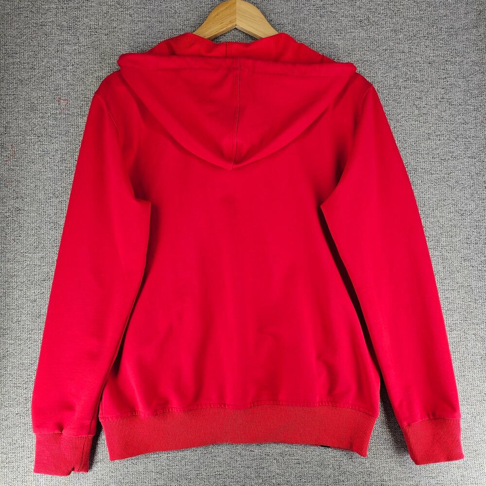 RED ZIP-UP HOODED SWEATSHIRT WITH W/ DG LOGO MADE IN COLOMBIA SIZE LARGE COTTON - Picture 2 of 13